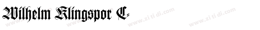 Wilhelm Klingspor C字体转换